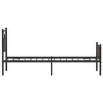 vidaXL Cadre de lit sans matelas chêne marron 75x190cm bois ingénierie