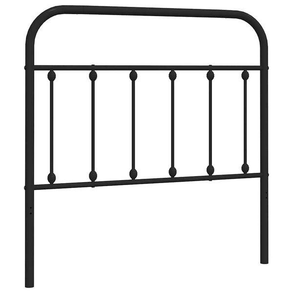vidaXL Tête de lit métal noir 100 cm