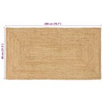 vidaXL Tapis Beige 80 x 200 cm Jute