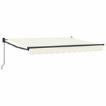 vidaXL Auvent rétractable Crème 3 x 2 m 100  Polyester et Aluminium
