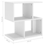 vidaXL Table de chevet blanc 50x30x51 5 cm bois d'ingénierie