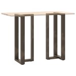 vidaXL Pieds de table de bar en forme de T  2 pièces  noir  50 x 35 x (100-101) cm  acier