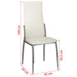 vidaXL Chaises à manger lot de 2 blanc similicuir