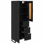 vidaXL Haut Armoire Chêne noir 69 5 x 34 x 180 cm Bois d'ingénierie