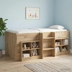 vidaXL Cadre de Lit Élevé pour Enfants 2 Pièces Chêne artisanal