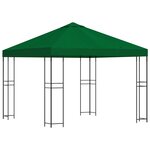 vidaXL Pavillon 3 x 3 m Vert Polyester et Acier 190 gsm
