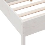 vidaXL Cadre de lit sans matelas blanc 140x190 cm bois de pin massif