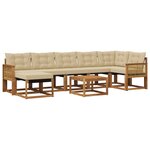 vidaXL Ensemble de canapés d'extérieur 8 pc Naturel et Beige