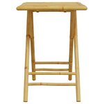 vidaXL Ensemble de bistro pliante 3 Pièces et coussins gris foncé bambou