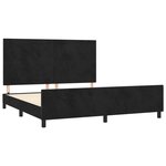 vidaXL Cadre de lit sans matelas noir 160x200 cm velours