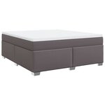 vidaXL Sommier à lattes de lit avec matelas Gris 180x200 cm Similicuir