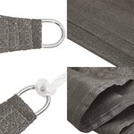 vidaXL Voile d'ombrage 160 g/m² Anthracite 6x6 m PEHD