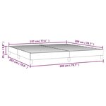 vidaXL Cadre de lit Crème 200 x 200 cm Tissu
