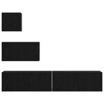 vidaXL Ensemble meuble TV 3 Pièces Chêne noir Bois d'ingénierie