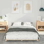 vidaXL Cadre de lit surélevé Marron 120 x190 cm Bois massif en pin