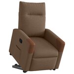 vidaXL Fauteuil inclinable Marron Tissu