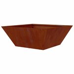 vidaXL Cache-pot de jardin 5 Pièces Rouillé 40 x 40 x 15 cm Acier patiné