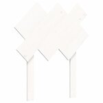 vidaXL Cadre de lit avec tête de lit blanc simple bois massif