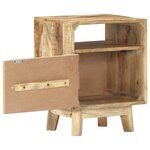 vidaXL Table de chevet 40x30x50 cm Bois de manguier brut