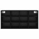 vidaXL Cabinet à chaussures avec étagère Chêne noir 103 x 30 x 51 cm