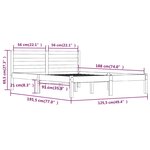 vidaXL Cadre de lit sans matelas 120x190 cm