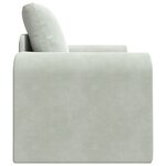 vidaXL Canapé Lit 2-en-1 Gris Clair 98x71x83 cm Velours