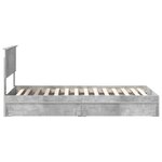 vidaXL Lit de Rangement Gris béton 90 x 200 cm Bois d'ingénierie