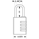 Master lock cadenas à combinaison aluminium noir 40 mm 7640eurdblk