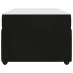 vidaXL Cadre de lit avec matelas Noir 90 x 190 cm tissu