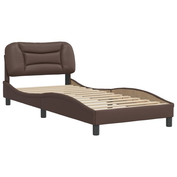 vidaXL Cadre de lit avec tête de lit Marron 80x200 cm Similicuir