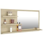vidaXL Miroir de salle de bain chêne sonoma bois d’ingénierie