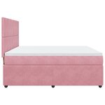 vidaXL Sommier à lattes de lit avec matelas Rose 200x200 cm Velours