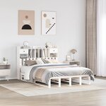 vidaXL Lit bibliothèque sans matelas blanc 140x200 cm bois pin massif