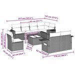 vidaXL Salon de jardin 9 Pièces avec coussins noir résine tressée