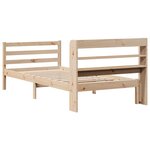 vidaXL Cadre de lit avec tête de lit 75x190 cm bois de pin massif
