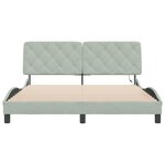 vidaXL Cadre de lit avec LED sans matelas gris clair 160x200cm velours