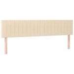 vidaXL Sommier à lattes de lit avec matelas crème 120x190 cm tissu