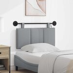 vidaXL Tête de lit suspendue Avec lumière LED Gris clair Tissu