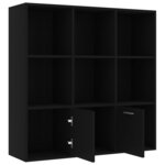 vidaXL Bibliothèque Noir 98x30x98 cm Bois d’ingénierie