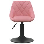 vidaXL Chaises pivotantes à manger lot de 6 rose velours