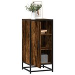 vidaXL Buffet chêne fumé 35 5x35x76 cm bois d'ingénierie et métal