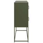 vidaXL Buffet vert olive 100 5x39x107 cm acier laminé à froid