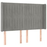vidaXL Sommier à lattes de lit matelas et LED Gris clair 140x200 cm