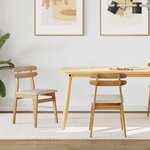 vidaXL Chaise de salle à manger 2 Pièces Naturel et clair