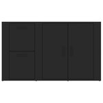 vidaXL Buffet Noir 100x33x59 5 cm Bois d'ingénierie