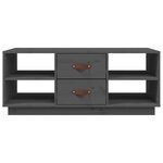 vidaXL Table basse Gris 100x50x41 cm Bois massif de pin
