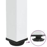 vidaXL Pieds de table de bar 4 pièces Blanc 90-92 cm Acier