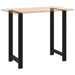 vidaXL Pieds de table de bar Noir 2 pièces 60 x (110-111) cm Acier