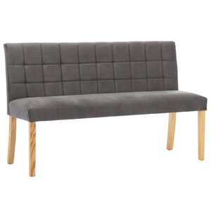Banc banquette 140 x 56 x 86 cm gris velours 02_0010902