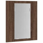 vidaXL Armoire à miroir LED de salle de bain chêne marron 40x12x45 cm